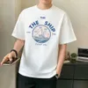 メンズコットンショートスリーブTシャツ夏のソリッドユースファッションルーズラウンドネックプルオーバーカジュアル汎用性のある底