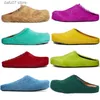 Тапочки из воловьей кожи, сандалии Fussbett на длинном меху, желто-зеленые, модные домашние туфли, мужские кроссовки, ботильоны, повседневный размер 35-45H240312