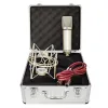 Microphones Kit de microphone à condenseur en métal avec support de bras Pop Filtre Métal Métal Mot de choc Microphone Recordage professionnel pour podcast