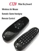 Fjärrkontroll 24G Wireless Fly Gaming Air Mouse C120 Tangentbord 3D Somatisk handtagskontroll för bärbara bosättningar Android TV3920495