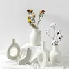 Nordic Ins Ceramic Vase Home Ornaments White Vegetarian Creative Ceramic Flower Pot Vases Home Decorations Craft Gifts T200624308C