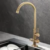 Rubinetti per lavandino del bagno Rubinetto interamente in rame Frost Crack Lavabo singolo freddo retrò in pietra per esterni a doppio uso