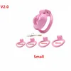 FREDORCH Nylon 3D imprimé léger rose Cage mâle chasteté dispositifs serrure 4 anneaux virginité pour Sissy hommes