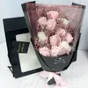 Hvayi 18pcs Yapay Mariage Sabun Gülleri Çiçek Buket Flores Bitki Doğum Günü Noel Düğün Sevgililer Günü Hediye Ev Dekor C0225Z