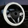 Steering Wheel Covers Y1UB Cover Vehicle Sedan Car Diamond Elastic Inner Leather Universal