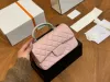 Womens Sheepskin Leather Classic Bag Mini Flap Square Quilted Bags Top Handle Totes Gold Metal Hardware Matelasse Chain Crossbody Shoulder Handbags Turn Lock Purse