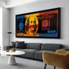 Pinturas Ouro Moderno Colorido Cem Dinheiro Pintura Da Lona Arte Da Parede Quadro Street Abstract Poster Imagem Home Decor206Q