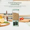 Storage Bottles Press The Rice Bucket Dry Food Container Bin Cereal Lentils Dispenser Flour