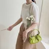 HBP Non-Brand 2024 Factory Outlet New Korean Fashion Trend Women Shoulder Bag Chain Slanting Pleated Candy Pu Leather Color Handbags