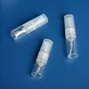 100 pçs/lote 1ml/2ml mini frasco de spray de plástico transparente vazio perfume atomizador amostras garrafas óleos essenciais wdwss