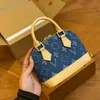 Дизайнерская сумка, джинсовая сумка в стиле ретро, женская сумка через плечо, роскошная сумка, сумка через плечо Hobo, синяя джинсовая сумка через плечо с цветком, модный тренд fashionbag0006