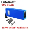 Liitokala 60v 30ah 16s6p Scooter Scooter Bateria 60v 30ah دراجة كهربائية للدراجة الليثيوم سكوتر 60V 3000W Ebike البطارية