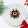 Броши Rinhoo, модные рождественские колокольчики, бант со стразами, Рождественский снежинка, цветочный венок, звезда, сердце, булавка на лацкан, подарок на год