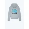 Sweats à capuche pour femmes Zadig Voltaire Sweats à capuche Hiver Nouvelle niche française ZV Back Car White Ink Impression numérique Hot Diamond Fleece Womens Hooded SweaterZ