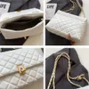 Burminsa Quilted Large Chain Shoulder Bags For Women Luxury Designer Crossbody PU Leather Ladies Handbags Black White 240311