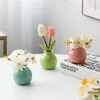 Vaser 1 datorer Flower Vase Hydroponics Ceramics Colorful Desktop Ornament Creative Plant Pots Home Decor Decoration