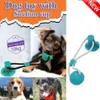 Multifunktion Pet Molar Bite Toy Dog Ropes Toy Selfspeling Rubber Ball Toy With Suction Cup Molar Chew Toy Cleaning Teething2170