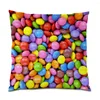 Pillow Sweets Food Jelly Beans Print Pillowcase Home Decor Gift Throw Cover Living Room 45x45 Single Sided E0825