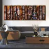 Dipinti Maschere africane Poster Stampe su tela Facce astratte Immagini di arte della parete per soggiorno Decorazione domestica moderna Decorativa297g