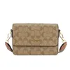 a Stylish Handbag From a Top American Designer Womens High End Printed Shoulder Bag with Small Square and Diagonal Straddle