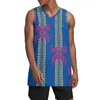 Tanques masculinos Polinésio Tribal Pohnpei Totem Tatuagem Imprime BadBoy Smalls Basketball Jersey Hip Hop Roupas para Festa S-XXXXL Férias