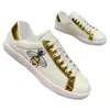 Luxury Designer Mens Shoes Little Bee White Board High Version Quality Leather Casual Womens Trainers 0LCF