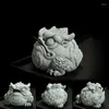 Tea Pets Green Sand Stone Pet Decoration Golden Toad Chinese Table Set Attracting Wealth Small