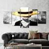 Modern Style Canvas Painting Wall Poster Anime One Piece Character Monkey Luffy with a Golden Hat for Home Rooms Decoration324E