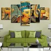 ヴィンテージ写真キャンバス印刷ポスター5古代エジプト絵画のパネルファラオリビングルームアートワークウォールアートT200212Hの家の装飾