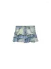 Women's Jeans Brand Design Chiffon Ruffle Edge Spliced Old Fur Denim Short Skirt Spicy Girl Half