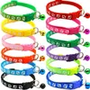 Hundhalsar kopplar 12st Pack Pet Cat Collar med Bell Safety Buckle Reflective Strap Justerbar 19-32 cm Easy Care Hållbar och 1921