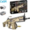 سلسلة SWAT العسكرية يمكن أن تطلق النار على الرصاص الطوب الأسلحة التعليمية FN Scar 17S Gatinged Model Building Build Gifts C11309W