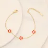 Combinazione di colori primaverili Bracciale per occhi personalizzato fiore dolce multicolore, gioielli con temperamento in acciaio inossidabile B393