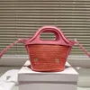 Topphandtag Luxury Weave Raffias Shopper Bags Straw Tropicia Micro Women Designer Shoulder Handbag Weekend Beach Crossbody Tote Clutch Basket Bag 240315