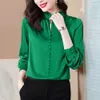Fashion Woman Blouses Solid Color Long Sleeves Shirts Spring Autumn Loose Tops OL Business Wear Office Shirts Female Clothing 240329