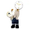 Wanduhren 3D Nordic Cute Bear Uhr Modernes Design Home Wohnzimmer Uhr Stille Kunst Dekoration Hängen Horologe