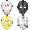 wholesale Maskerademasken Jason Voorhees Maske Freitag der 13. Horrorfilm Hockeymaske Gruseliges Halloween-Kostüm Cosplay Kunststoff-Partymasken JN12