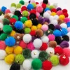 Encantos 10 pçs bonito pelúcia bola de pele pingente artesanal diy fluffly pom 15mm mini imitação água vison cabelo brinco acessórios