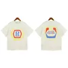 High Street RHUDE – T-shirt à manches courtes en coton, ample et polyvalent, avec impression de lettres simples
