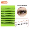 Nya falska ögonfransar DIY Self -anordnade falska ögonfransar naturligt tjockt densitet Enkel kluster Stor -kapacitet Mixed Segmentered Girl Eye Beauty Eyelashes 120st/Box