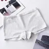 Calcinha feminina verão mulheres calças de segurança algodão sob saia feminina sem costura cuecas cor sólida plus size boxer shorts aconchegante