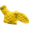 Köpek kış sıcak pamuk saf renkli kemer ayarlanabilir moda trend sevimli yüksek yakalı evcil hayvan giyim 201126244h