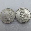 US face à face deux visages 1922 1922 Dollar de la paix crâne zombie squelette sculpté à la main copie Coins176L