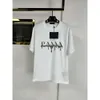 면 Tshirt mens 스웨트 셔츠 디자이너 티셔츠 여름 짧은 슬리브 셔츠 가슴 가슴 1V 글자 프린트 T 셔츠 힙합 오버 사이즈 둥근 목 폴로 티 5XL