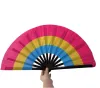 Ventagli pieghevoli arcobaleno LGBT Ventaglio portatile colorato per donne Uomini Pride Decorazione per feste Eventi di festival musicali Forniture per rave di danza SN4382 LL