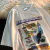 女性用Tシャツharajuku Tシャツ女性ショートスレッドTシャツTシャツ短いSle fe特大Tシャツy2kトップグランジティーレトロブラックプリント服l24312