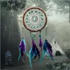 Sztuka i rzemiosło sztuka i rzemiosło w całości- antyczna imitacja zaczarowany las DreamCatcher prezent ręcznie robiony netto catcher z fe2279