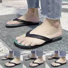 Chinelos Moda Verão Homens Flip Flops Fundo Plano e Capa Leve Confortável Mens Flop Tamanho 9 Couro