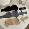 Bras Strapless Bra Invisible Gathering Ladies Sexy Non-Slip Beauty Back Underwear Seamless Solid Color