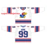 Kansas Hockey Jersey 6 Branden Fontanetta 16 Tyler Nelson 7 Brett Siddons Coutume Cousted Kansas Jayhawks Jerseys